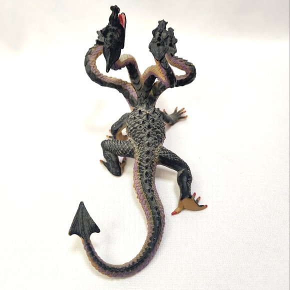 Hydra Multi-Headed Dragon Figurine Black and Tan - Picture 4 of 10